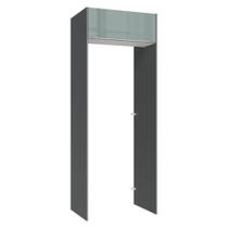 Porta-Geladeira 83 cm 1 Porta Basculante Cinza/Branco/Cinza Lux Madesa