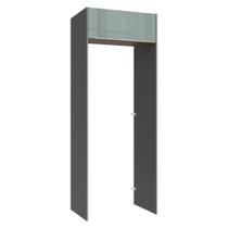Porta-Geladeira 83 cm 1 Porta Basculante Cinza/Rustic/Cinza Lux Madesa Porta-Geladeira 83 cm 1 Porta Basculante Cinza/Rustic/Cinza Lux Madesa