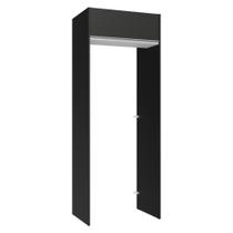 Porta-Geladeira 83 cm 1 Porta Basculante Preto/Branco/Preto Glamy Madesa Porta-Geladeira 83 cm 1 Porta Basculante Preto/Branco/Preto Glamy Madesa