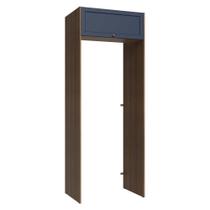 Porta-Geladeira 83 cm 1 Porta Basculante Rustic/Azul Vik Madesa Porta-Geladeira 83 cm 1 Porta Basculante Rustic/Azul Vik Madesa
