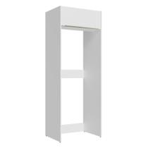 Porta-Geladeira Madesa Lux 1 Porta Basculante - Branco/Branco Veludo Porta-Geladeira Madesa Lux 1 Porta Basculante - Branco/Branco Veludo