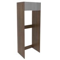 Porta Geladeira Madesa Lux 1 Porta Basculante Rustic/cinza