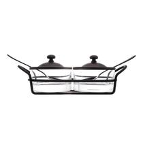 Porta geleia de aco inox preto fosco italy