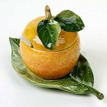 Porta Geleia em Cerâmica Médio Laranja 22 x 14cm Zanatta