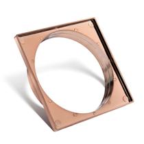 Porta Grelha Quadrada 15x15Cm Rose Gold Porta Grelha Quadrada 15x15Cm Rose Gold