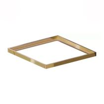Porta Grelha Quadrado 10x10cm Dourada Caixilho Elleve