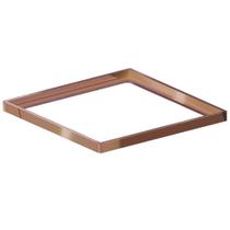 Porta Grelha Quadrado Elleve Red Gold Linear 10x10cm Porta Grelha Quadrado Elleve Red Gold Linear 10x10cm