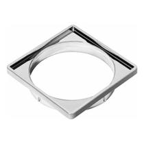 Porta Grelha Suporte Ralo Quadrado Caxilho Cromado 100mm