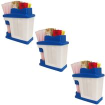 Porta Guardanapo Canudo Sache Tri-util Kit 3Pc Açai Bar