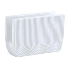 Porta Guardanapo Cerâmica 12cm Branco Oasis Porta Guardanapo Cerâmica 12cm Branco Oasis