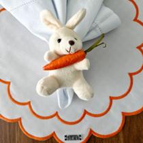 Porta Guardanapo Coelho Cenoura Pelúcia