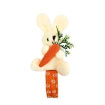 Porta Guardanapo Coelho Páscoa Laranja Cenoura 17X7X6Cm