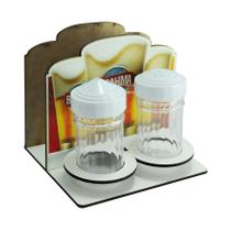 Porta Guardanapo Com Saleiro e Paliteiro Brahma Laser Mdf Madeira Adesivado