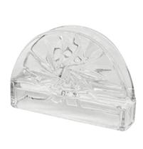 Porta Guardanapo de Mesa em Vidro Texturizado Suporte Leque