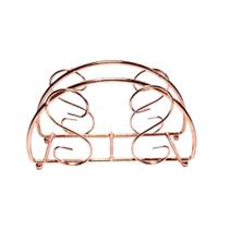 Porta Guardanapo De Metal Rose Gold Desenho S Aramado