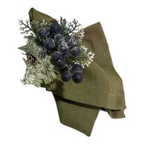 Porta Guardanapo De Natal Anel Argola Madeira KIT 04 Unid