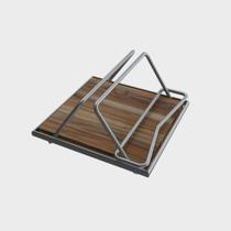Porta Guardanapo De Papel Pano Para Mesa Stolf Madeira Aço Inox