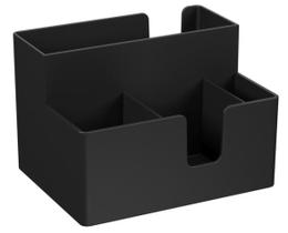 Porta-guardanapo e Sachês Casual 14,1 x 10,6 x 9,4 cm - Preto Coza 10503/0008