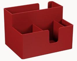 Porta-guardanapo e Sachês Casual 14,1 x 10,6 x 9,4 cm - Vermelho Bold Coza 10503/0465 Porta-guardanapo e Sachês Casual 14,1 x 10,6 x 9,4 cm - Vermelho Bold Coza 10503/0465