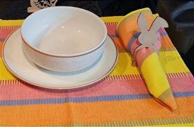 Porta Guardanapo MDF Tema Páscoa - Jogo de Argolas para Mesa