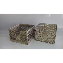 Porta-Guardanapo MDF Vazado Luxo Organizador Mesa Posta Opção de Envio:DesmontadoQuantidade:2 Unidades