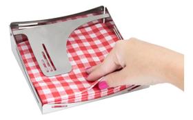 Porta Guardanapo Mesa Grande Para Papel Cozinha - Inox