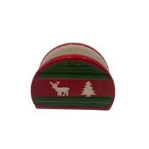 Porta guardanapo natalino em ceramica - deer eag0038 - btc