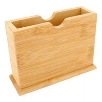 Porta Guardanapo Retangular em Bambu 14,5x5,3x10,3 Porta Guardanapo Retangular em Bambu 14,5x5,3x10,3