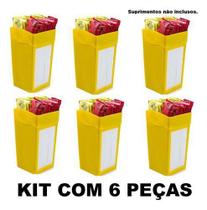 Porta Guardanapo Sache Bar Lanchonete Kit 6 Pc Várias Cores - Amarelo Porta Guardanapo Sache Bar Lanchonete Kit 6 Pc Várias Cores - Amarelo