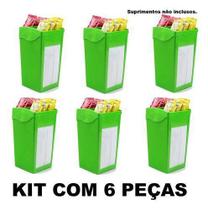 Porta Guardanapo Sache Bar Lanchonete Kit 6 Pc Várias Cores - Verde