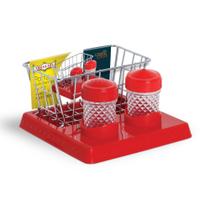 Porta Guardanapo, Sachê, Saleiro, Paliteiro Vermelho - Niquelart