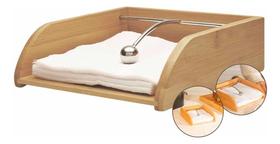Porta Guardanapo Sofisticado De Mesa Em Bambu Com Peso Trava Porta Guardanapo Sofisticado De Mesa Em Bambu Com Peso Trava