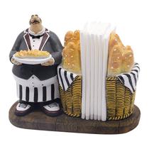 Porta-guardanapos Bakery Chef Creative Resin Statue 19cm Porta-guardanapos Bakery Chef Creative Resin Statue 19cm