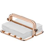 Porta guardanapos de aço carbono cor cobre rosé gold - Future Utilidades