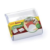 Porta Guardanapos De Mesa Tampa Retrátil Abre/ Fecha Branco
