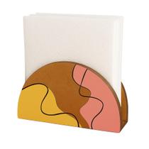 Porta Guardanapos em MDF Cocktail com Cores Pastéis Candy Colors Decoração de Mesa