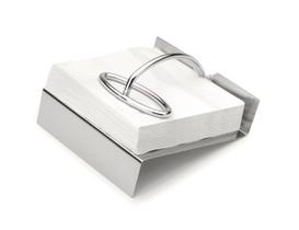 Porta Guardanapos Gloss De Mesa Médio 13x13cm em Aço Inox