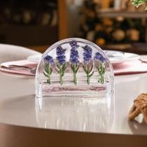 Porta Guardanapos Lavanda Hand Painting 12,5x9cm Cristal Porta Guardanapos Lavanda Hand Painting 12,5x9cm Cristal