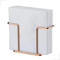 Porta Guardanapos Papel Mesa Cantinho Do Café Lancheria Aço Rosa Gold Future