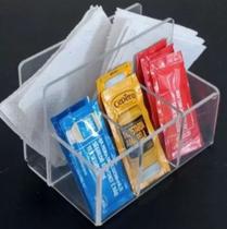 Porta Guardanapos Sache Acrílico Bar Mesa Cozinha 50 Peças