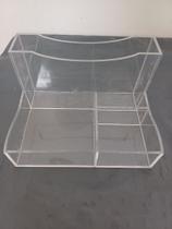 Porta Guardanapos Sache Acrílico Cristal Torneado Bar Mesa Cozinha 1pç