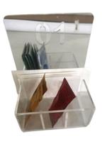 Porta Guardanapos Saches Numerador Acrílico Cristal Bar Mesa Cozinha 1 peça