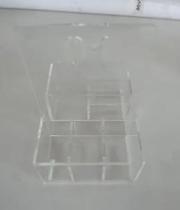 Porta Guardanapos Saches Numerador Acrílico Cristal Bar Mesa Cozinha 1 peça