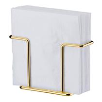 Porta Guardanapos Suporte Papel Aço Brilhante Dourado Mesa Café Future