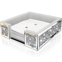 Porta-Guardanapos Wocred Cristal Diamante 21x21x7 cm Prateado Porta-Guardanapos Wocred Cristal Diamante 21x21x7 cm Prateado