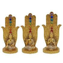 Porta incenso buda mao de hamsa sete chakras