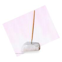 Porta Incenso De Pedra Natural Quartzo Branco - Sabedoria - EQUILIBRIO