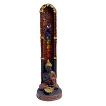 Porta Incenso de Resina Buda 7 Chakras