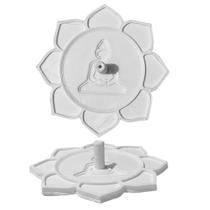 Porta Incenso Flor Lotus Incensário Decoração Branco Buda