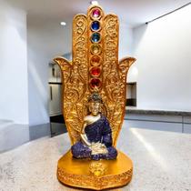 Porta Incenso Incensário Buda Tibetano 7 Chakras Mão Fátima
